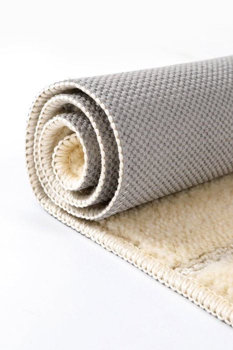 Mijölnir Yeni Cizgili - Cream Juego de alfombrillas de baño